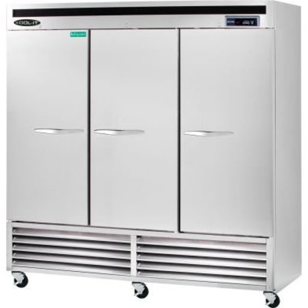 MVP GROUP CORPORATION Kool-It Reach-In Refrigerator 72 Cu. Ft. Silver KBSR-3